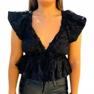 NEW MEET ME IN SANTORINI make a toast blouse in black